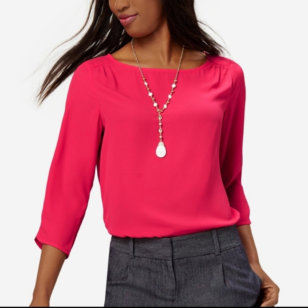 The Limited- pink 3/4 sleeve top